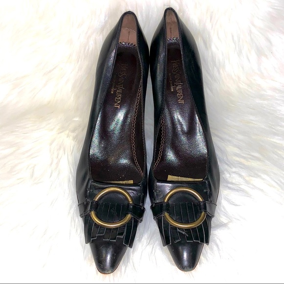 YSL - Yves Saint Laurent Rive Gauche Tassel Luxury Leather Pump - Picture 2 of 12